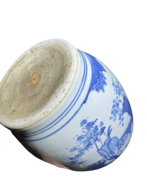 古玩陶瓷青花蓮子罐真品鑒賞圖