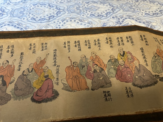 古玩字畫佚名一百羅漢手卷真品鑒賞圖