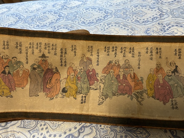 古玩字畫佚名一百羅漢手卷真品鑒賞圖