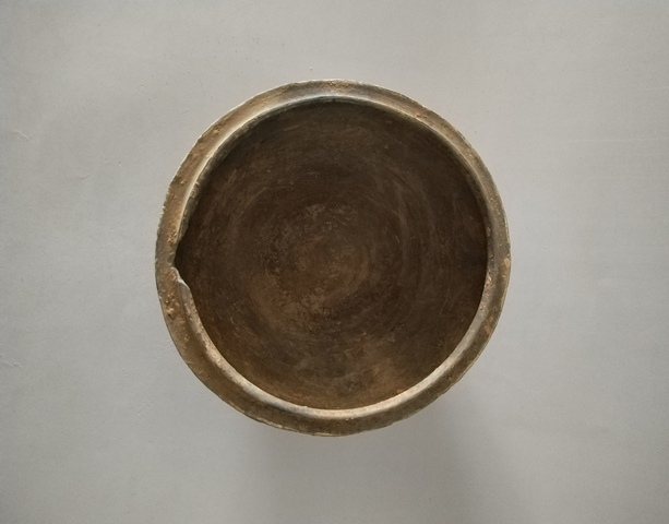 古玩陶瓷（漢代）灰陶朱砂彩繪陶盒拍賣，當前價格568元