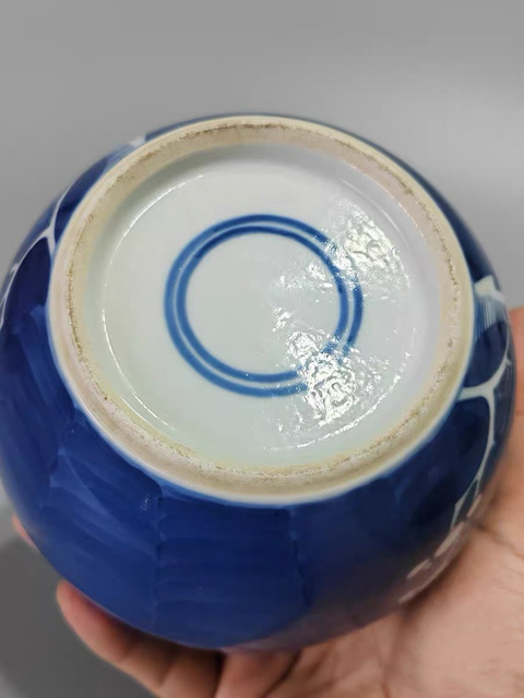 古玩陶瓷青花冰梅紋罐真品鑒賞圖