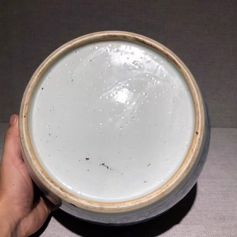 古玩陶瓷青花纏枝花卉喜字罐真品鑒賞圖