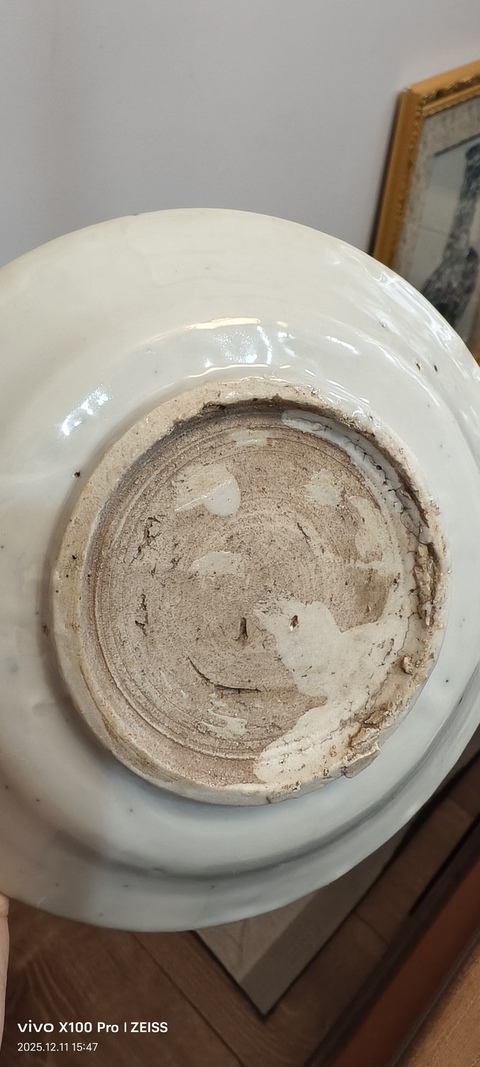 古玩陶瓷德化青花一鷺連科紋盤真品鑒賞圖