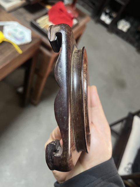 古玩雜項老紅木承托真品鑒賞圖