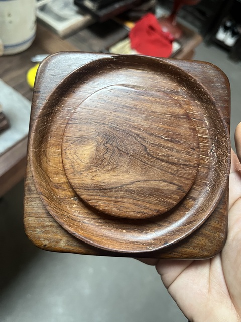 古玩雜項老紅木承托真品鑒賞圖