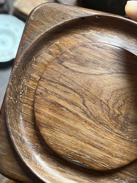 古玩雜項老紅木承托真品鑒賞圖