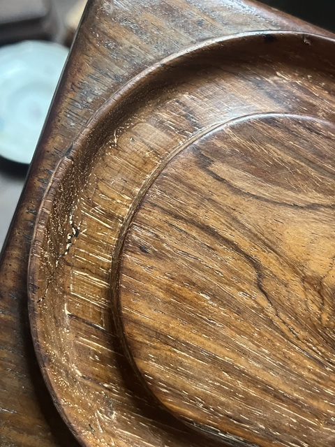 古玩雜項老紅木承托真品鑒賞圖