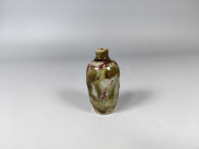 古玩陶瓷清中晚窯變釉鼻煙壺真品鑒賞圖