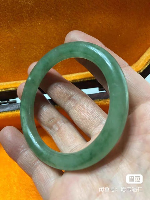 古玩玉器老翡翠手鐲真品鑒賞圖