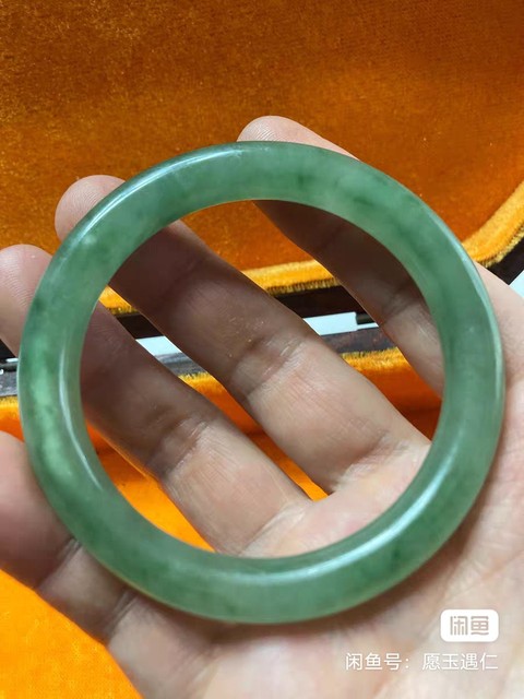 古玩玉器老翡翠手鐲真品鑒賞圖