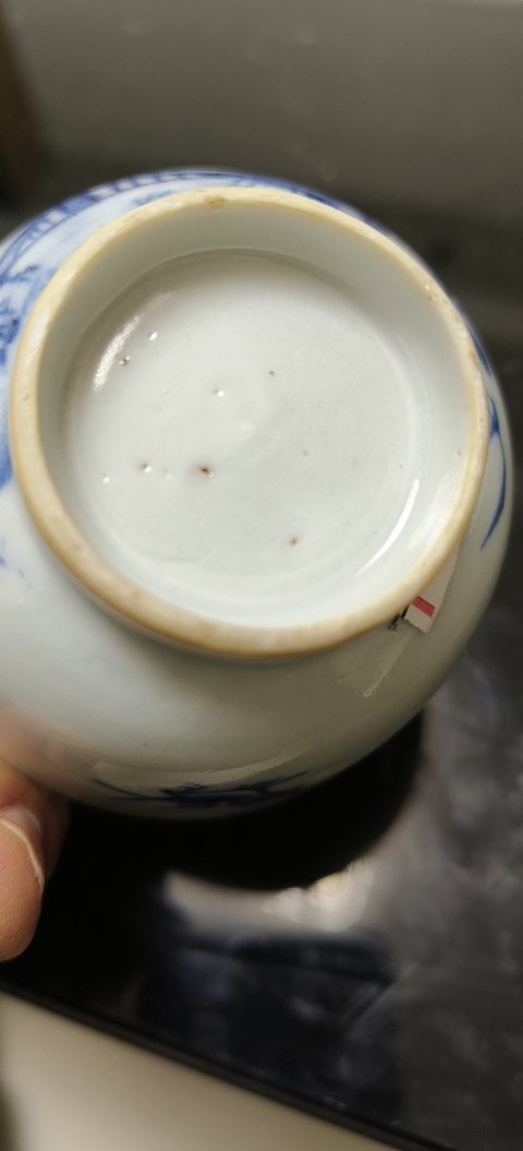 古玩陶瓷人物紋青花杯真品鑒賞圖