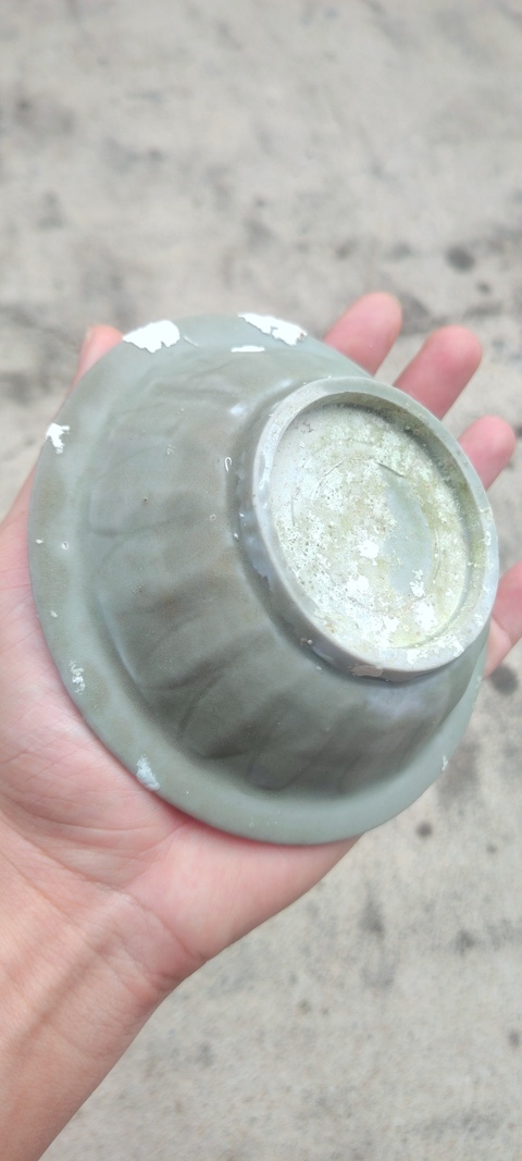 古玩陶瓷龍泉窯青釉洗真品鑒賞圖