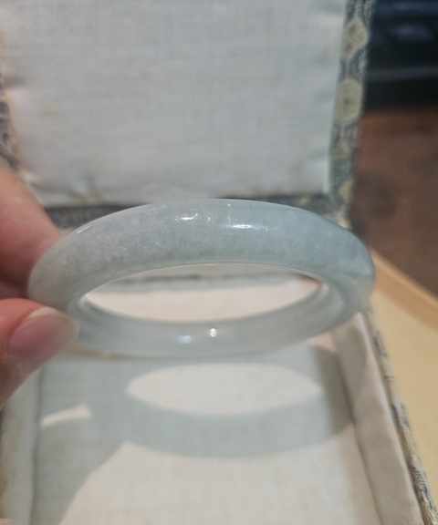 古玩玉器翡翠手鐲真品鑒賞圖