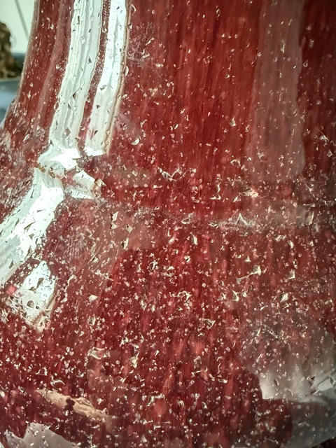 古玩陶瓷清中期鈞紅窯變釉瓶真品鑒賞圖