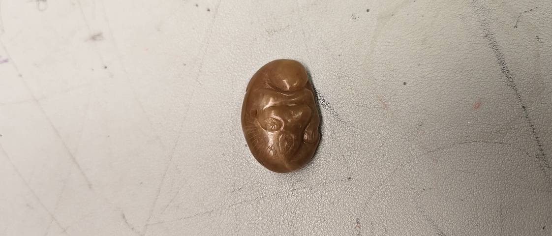 古玩玉器地方料臥牛型件真品鑒賞圖