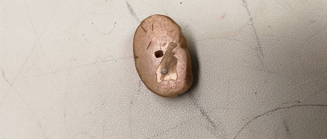 古玩玉器地方料臥牛型件真品鑒賞圖