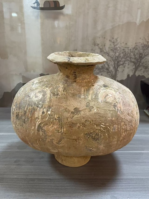 古玩陶瓷漢·彩繪鴨蛋真品鑒賞圖