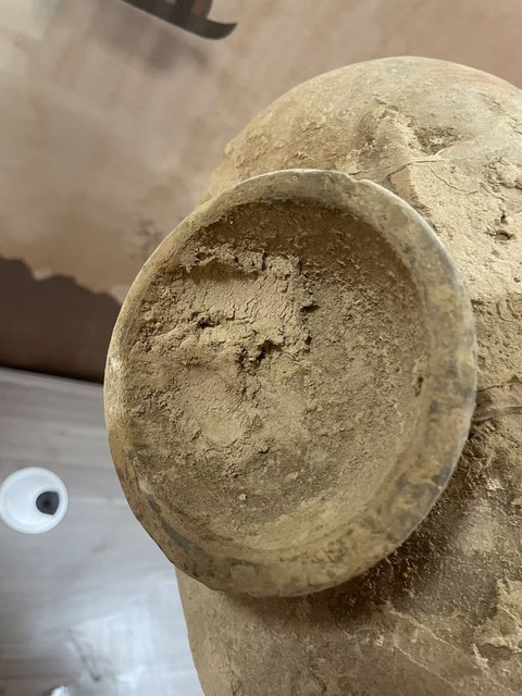 古玩陶瓷漢·彩繪鴨蛋真品鑒賞圖