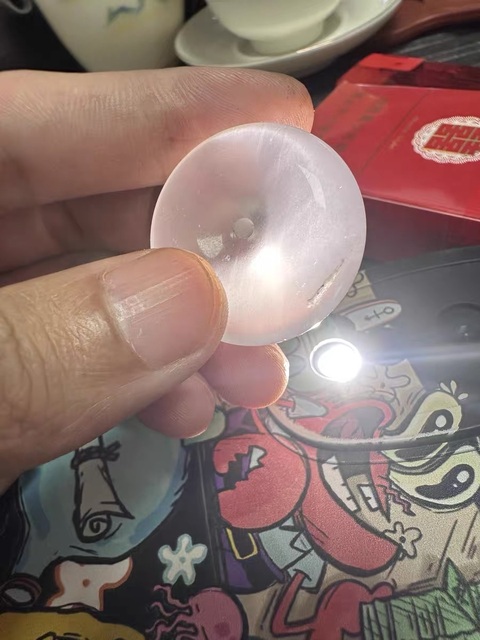 古玩玉器水沫玉“平安扣”真品鑒賞圖