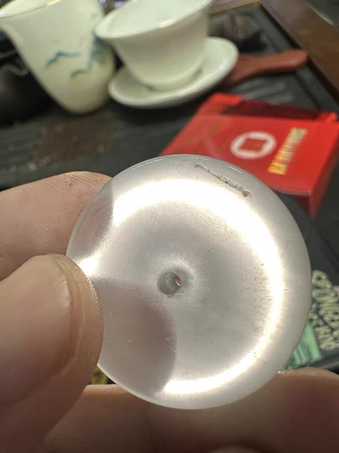 古玩玉器水沫玉“平安扣”真品鑒賞圖