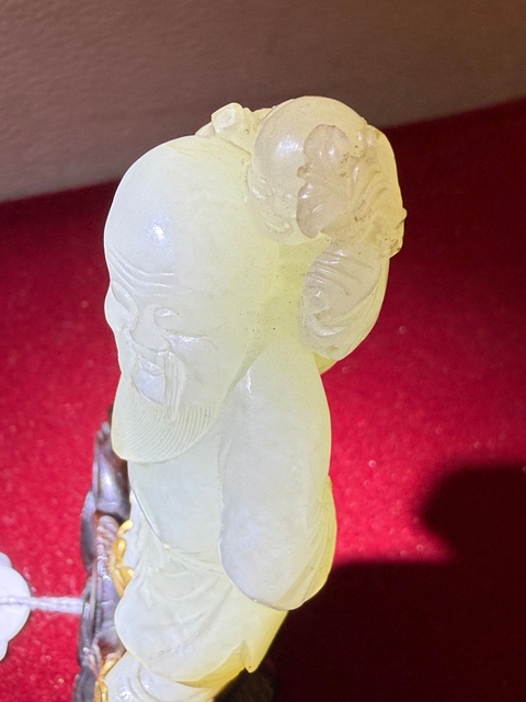 古玩玉器清代老少樂玉雕件真品鑒賞圖