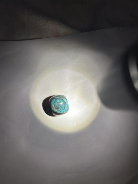 古玩玉器天然綠松石珠真品鑒賞圖