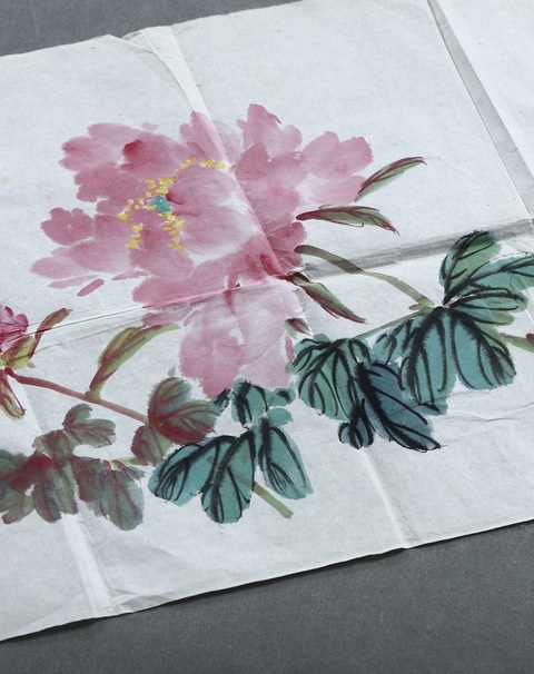 古玩字畫迎春圖真品鑒賞圖