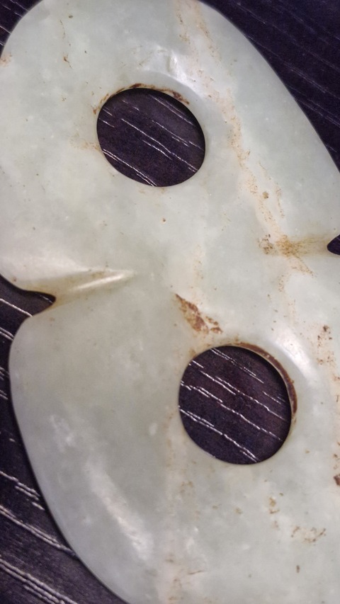 古玩玉器和田玉雙聯璧真品鑒賞圖