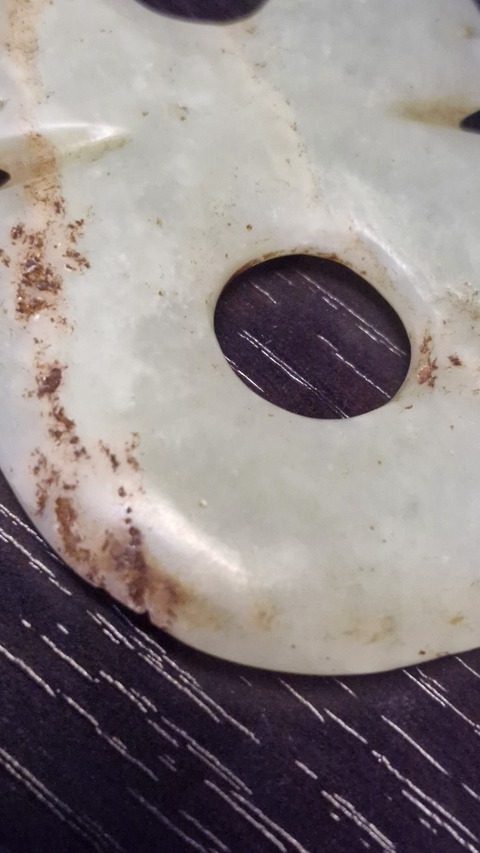 古玩玉器和田玉雙聯璧真品鑒賞圖