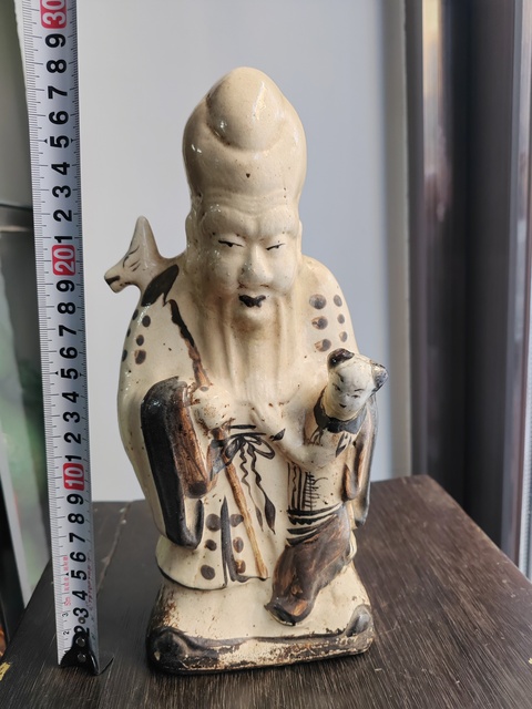 古玩陶瓷清代磁州窯壽星拍賣，當(dāng)前價(jià)格2666元