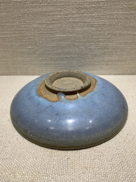 古玩陶瓷鈞窯天藍釉淺盤真品鑒賞圖