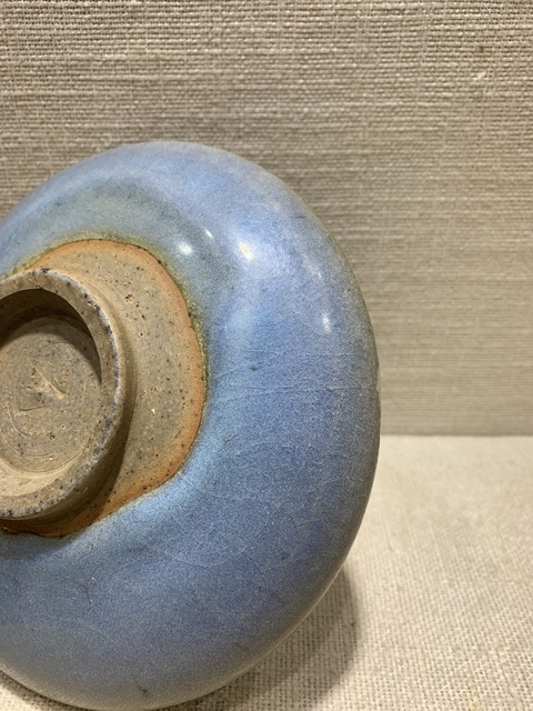 古玩陶瓷鈞窯天藍釉淺盤真品鑒賞圖