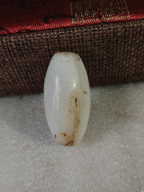 古玩玉器天然瑪瑙珠真品鑒賞圖