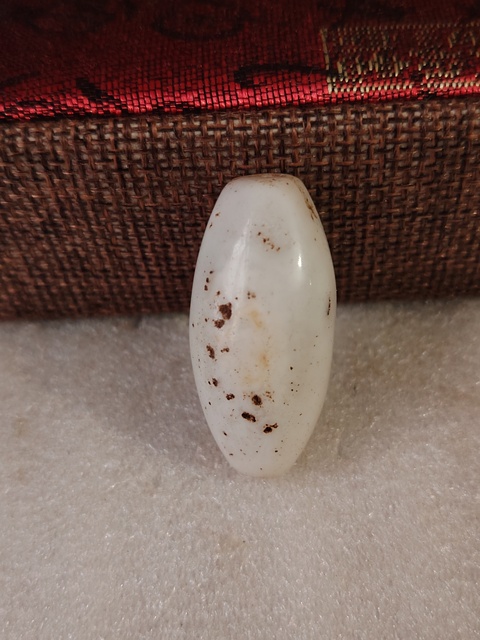 古玩玉器天然瑪瑙珠真品鑒賞圖