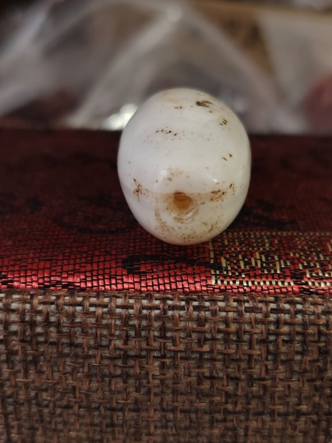 古玩玉器天然瑪瑙珠真品鑒賞圖