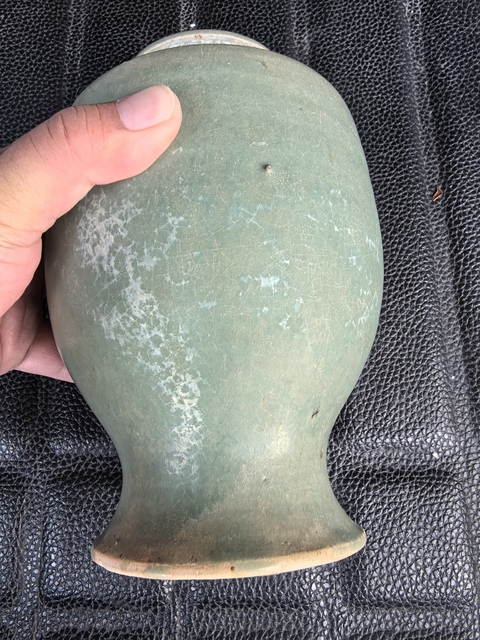 古玩陶瓷綠釉罐真品鑒賞圖