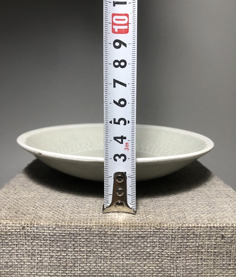 古玩陶瓷（館藏精品南宋）青白釉刻回文花草魚洗盤拍賣，當前價格6888元