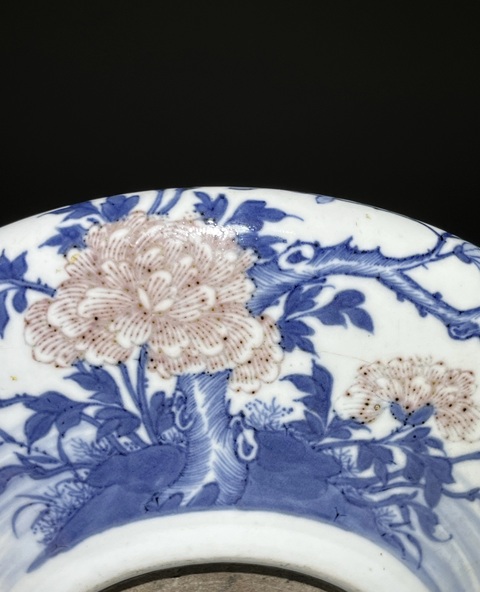 古玩陶瓷乾隆青花釉里紅筆洗真品鑒賞圖