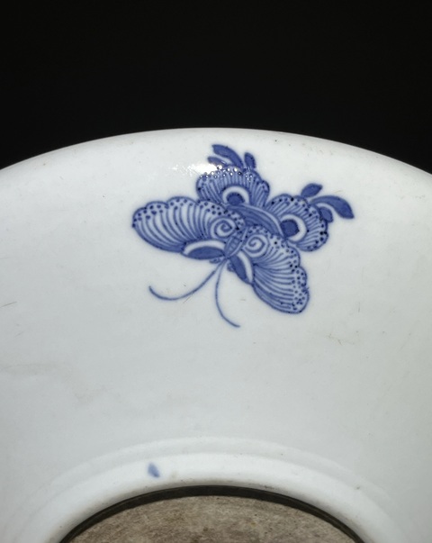 古玩陶瓷乾隆青花釉里紅筆洗真品鑒賞圖