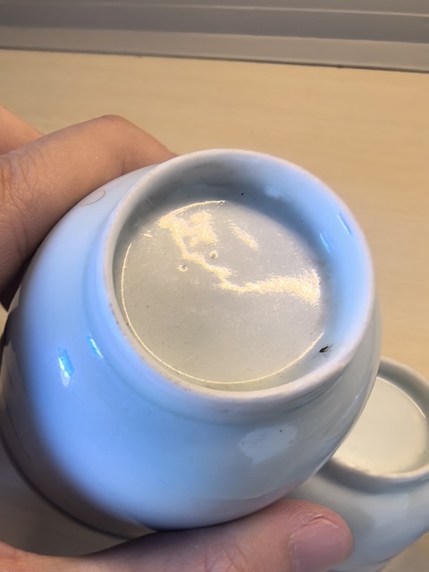 古玩陶瓷花鳥紋青花杯真品鑒賞圖