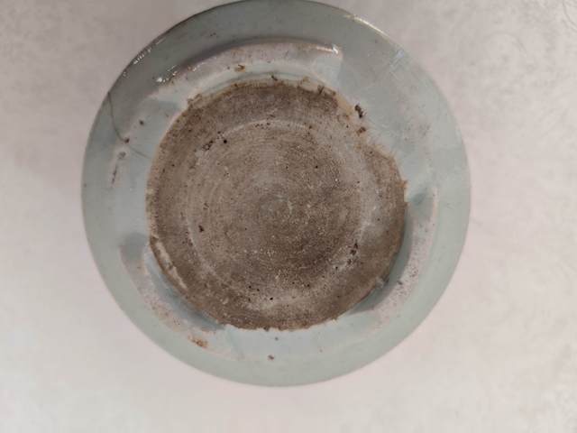 古玩陶瓷二龍戲珠青花三足筒式香爐真品鑒賞圖