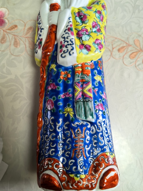 古玩陶瓷民國粉彩壽星真品鑒賞圖