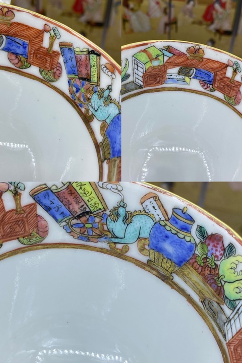 古玩陶瓷清道光 粉彩無雙譜人物杯拍賣，當前價格8888元