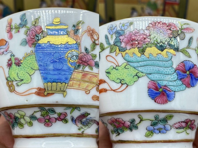 古玩陶瓷清道光 粉彩無雙譜人物杯拍賣，當前價格8888元