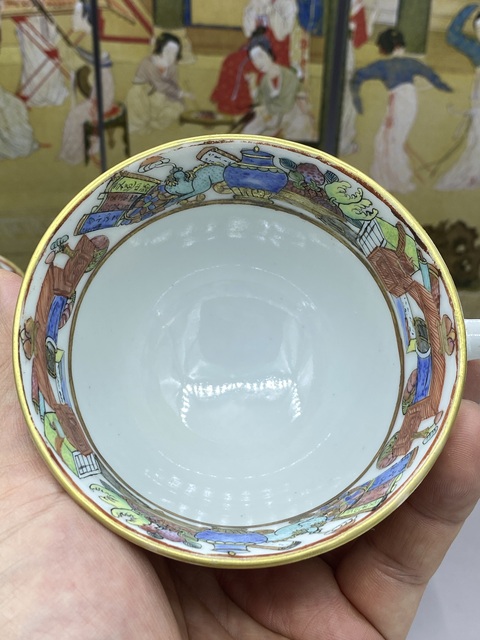 古玩陶瓷清道光 粉彩無雙譜人物杯拍賣，當前價格8888元