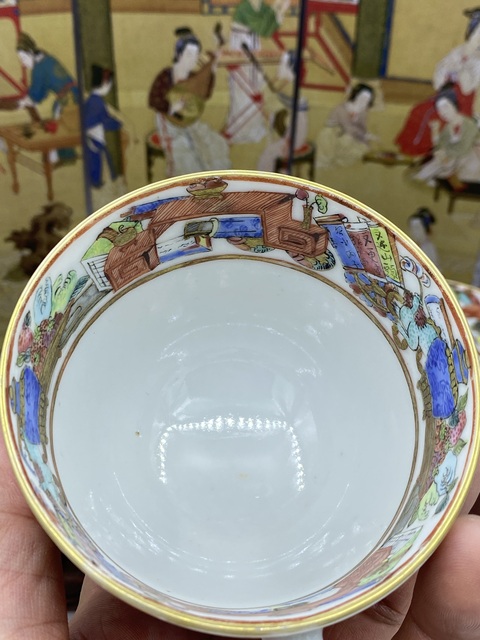 古玩陶瓷清道光 粉彩無雙譜人物杯拍賣，當前價格8888元