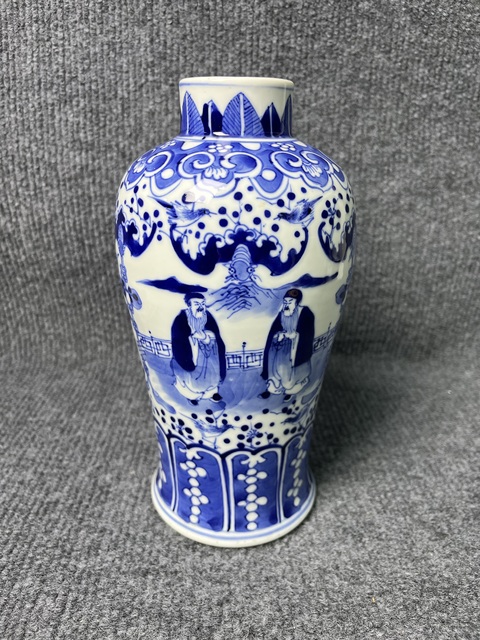 古玩陶瓷青花人物故事紋梅瓶拍賣，當前價格3588元