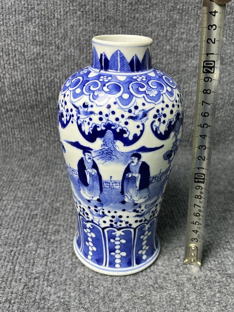 古玩陶瓷青花人物故事紋梅瓶拍賣，當前價格3588元