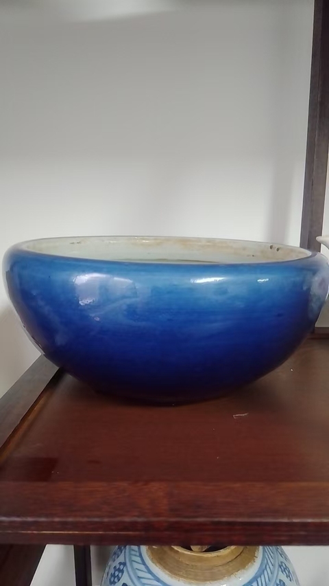 古玩陶瓷霽藍釉香爐真品鑒賞圖