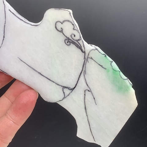 古玩玉器天然翡翠“觀音”擺件真品鑒賞圖